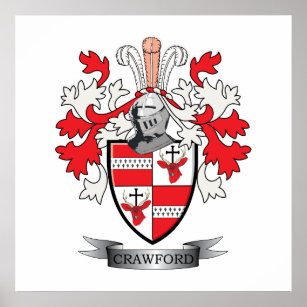 Crawford Familienwappen Coat of Arms Poster