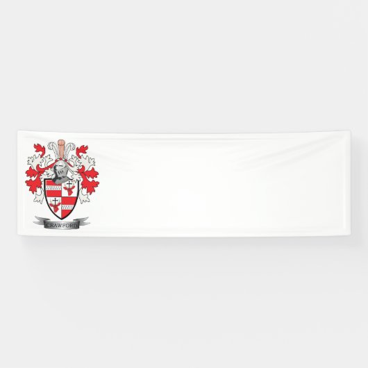 Crawford-Familienwappen-Wappen Banner (Horizontal)