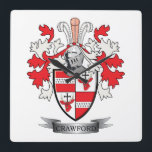 Crawford Family Crest Coat of Arms Quadratische Wanduhr<br><div class="desc">Crawford family crest and Scottish Crawford coat of arms. For men with the Crawford surname,  and for women with the Crawford last name. Click 'Crawford Family Crest' to see all our designs featuring the Crawford family name.</div>