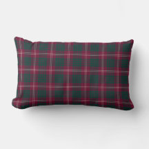 Crawford Family Maroon und Green Tartan