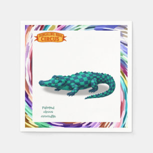 Crawford, gemaltes Zirkuskrokodil Serviette