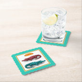 Crawford, gemaltes Zirkuskrokodil Untersetzer (Vor Ort)