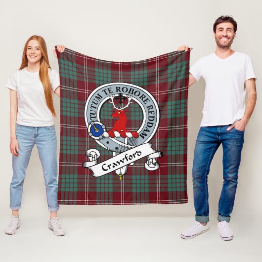 Crawford Modern Clan Abzeichen Tartan Kariert Fleecedecke (Beispiel)