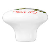 Crawford, painted circus crocodile keramikknauf (Seitenansicht)