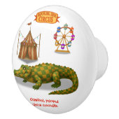 Crawford, painted circus crocodile keramikknauf (Rechts)