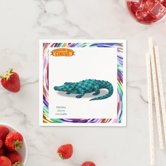 Crawford, painted circus crocodile serviette (Beispiel)