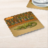 Crawford, painted circus crocodile untersetzer (angewinkelt)