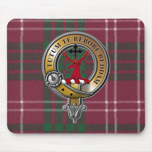 Crawford Tartan & Abzeichen Mousepad (Vorne)
