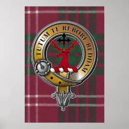 Crawford Tartan & Abzeichen Poster