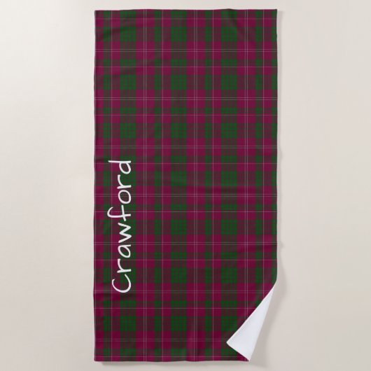 Crawford Tartan Kariert Beach Towel Strandtuch (Vorderseite)