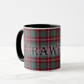 Crawford Tartan mit Nachname Tasse (Vorderseite Links)