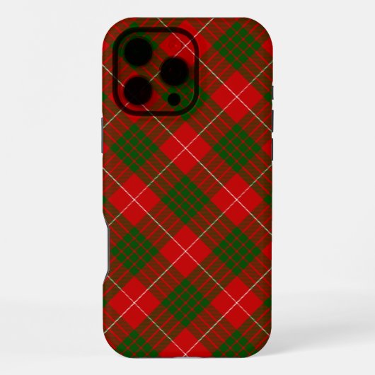 Crawford-Tartan rot grün kariert iPhone Hülle (Rückseite)