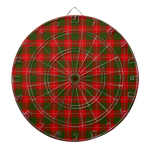 Crawford tartan rot kariert dartscheibe (vorne)