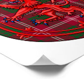 Crawford Tartan Scottish Kariert Lion Rampant Poster (Ecke)