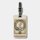 Crawford Wappen Abzeichen Antique Gepäckanhänger (Vorderseite vertikal)