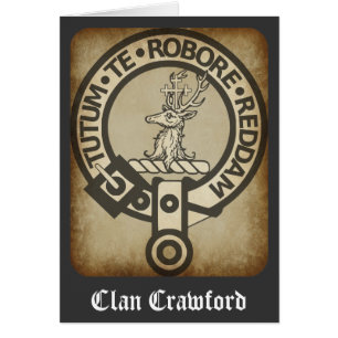 Crawford Wappen Abzeichen Antiquität