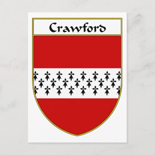 Crawford-Wappen/Familienwappen Postkarte (Vorderseite)