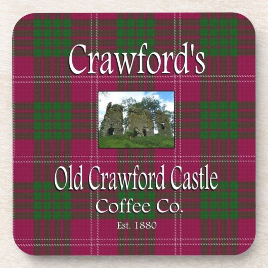 Crawfords alter Crawford-Schloss-Kaffee Co. Untersetzer (Vorderseite)