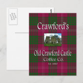 Crawfords Old Crawford Castle Coffee Co. Postkarte (Vorne/Hinten)