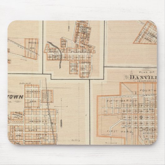 Crawfordsville, Montgomery Co mit Brownsburg Mousepad (Vorne)