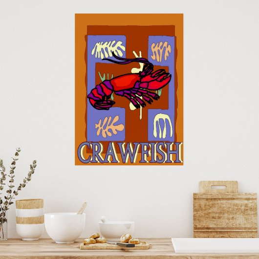 Crawfrish After Matisse Poster (Küche)