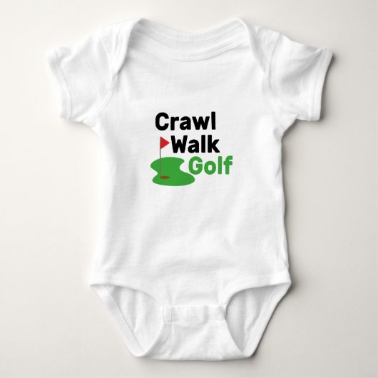 Crawl Golf Golfer Baby, Golfer Papa Geschenk, Spaß Baby Strampler (Vorderseite)
