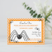 Crawl on Over - 3x5 Halloween-Party laden Einladung (Stehend Vorderseite)