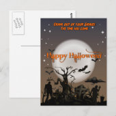 Crawl Out of your Graves Halloween Postkarte (Vorne/Hinten)