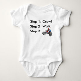 Crawl Walk Dirt Bike Motocross Baby Bodysuit Strampler