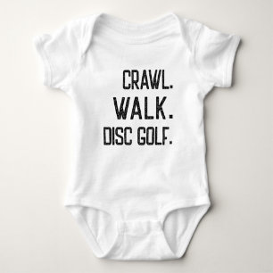 Crawl Walk Disc Golf, Süßer Disc Golfer Baby Strampler