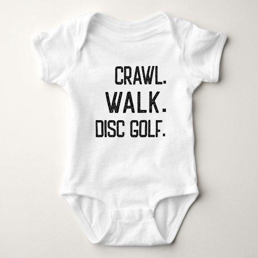 Crawl Walk Disk Golf, Niedlicher Disk Golfer Baby Strampler (Vorderseite)