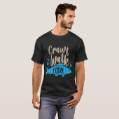 Crawl Walk Fish Funny Junting and Fishing Gift T-Shirt (Vorne ganz)