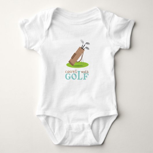 Crawl Walk Golf Baby Strampler (Vorderseite)
