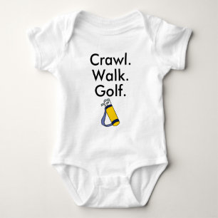 Crawl Walk Golf Golfer Golfing Baby Bodysuit Baby Strampler