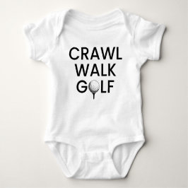 Crawl Walk Golf Vater Baby Strampler