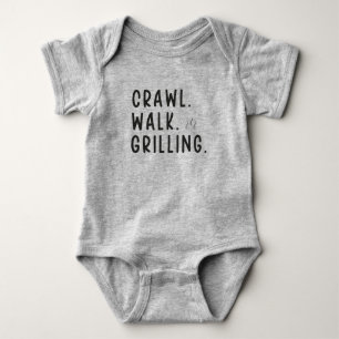 Crawl Walk Grillen Grillfest Baby Strampler