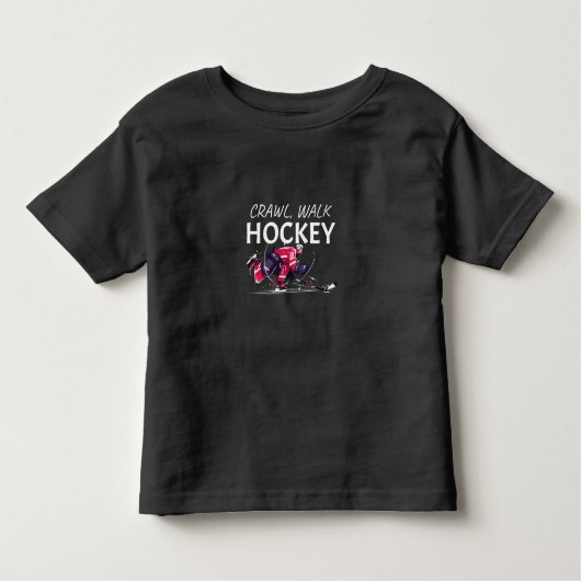 Crawl, Walk, Hockey Kleinkind T-shirt (Vorderseite)
