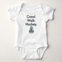 Crawl Walk Hockey Sticks Baby Bodysuit