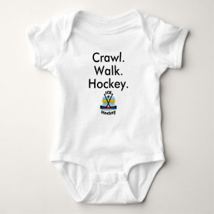 Crawl Walk Hockey Sticks Baby Bodysuit Baby Strampler