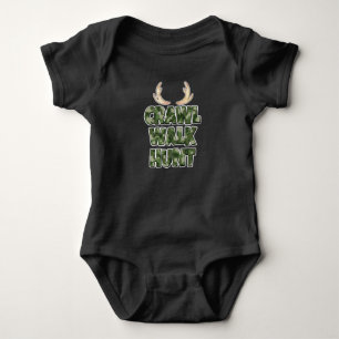 Crawl Walk Jage lustige Junge Shirt mit Geweih