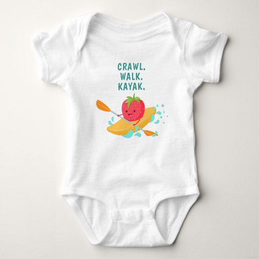 Crawl Walk Kayak Baby Strampler (Vorderseite)