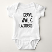 Crawl Walk Lacrosse - Niedlicher Lacrosse Player Baby Strampler (Vorderseite)