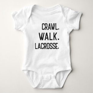 Crawl Walk Lacrosse - Niedlicher Lacrosse Player Baby Strampler