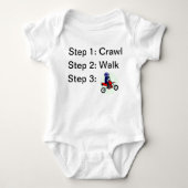 Crawl Walk Motocross Rider Baby Bodysuit Baby Strampler (Vorderseite)