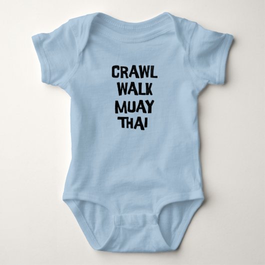 Crawl Walk Muay Thai Funny Baby Strampler (Vorderseite)