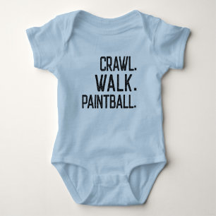 Crawl Walk Paintball, Süße Paintball Baby Strampler