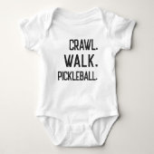 Crawl Walk Pickleball Baby Strampler (Vorderseite)