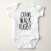 Crawl Walk Rugby Baby Strampler (Vorderseite)