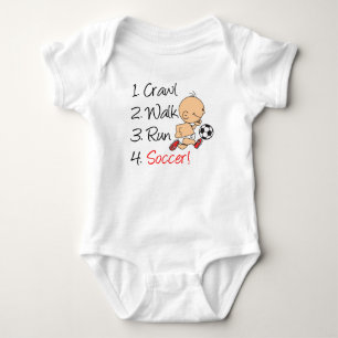 Crawl Walk Run Soccer Baby Strampler