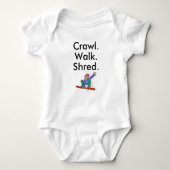 Crawl Walk Shred Snowboard Baby Bodysuit Baby Strampler (Vorderseite)